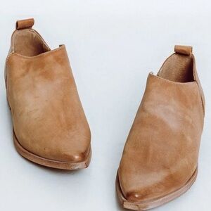 Free People Brixton Washed Leather Western Bootie